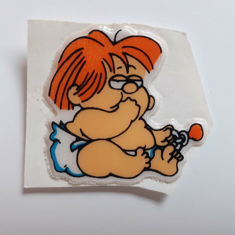 Vintage Baby Marvin Puffy Sticker 80s Retro Classic Comic Strip Cartoon Gordy